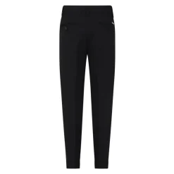 Schwarze elegante Hose mit Metalllogo