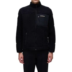 Schwarze Expeditions-Fleece-Zip-Jacke