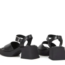 Schwarze flache Sandalen für Frauen