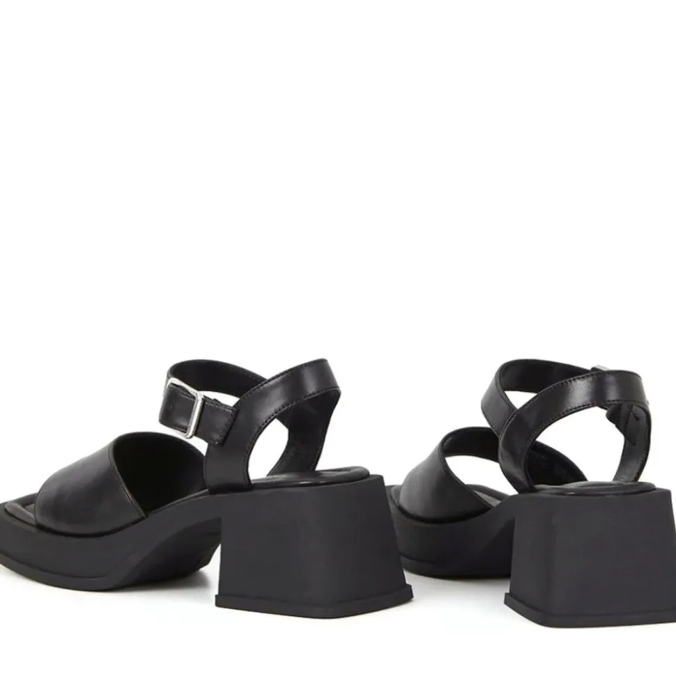 Schwarze flache Sandalen für Frauen