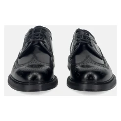 Schwarze flache Schuhe, Handgefertigt in Italien