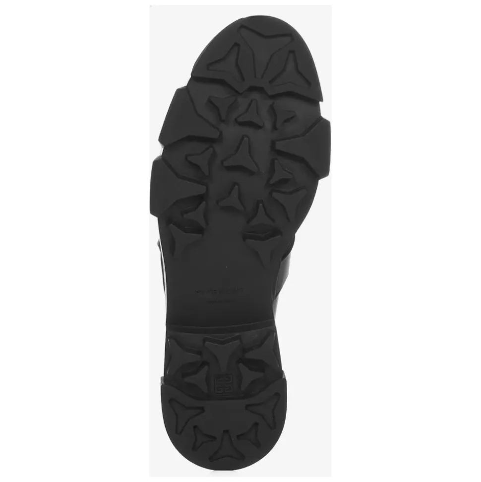 Schwarze flache Schuhe mit verstellbarem Riemen und 4G-Metallschnalle