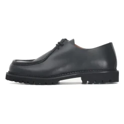 Schwarze flache Schuhe MOC-TOE vielseitiges Leder
