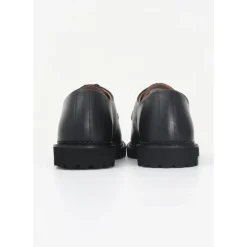 Schwarze flache Schuhe MOC-TOE vielseitiges Leder