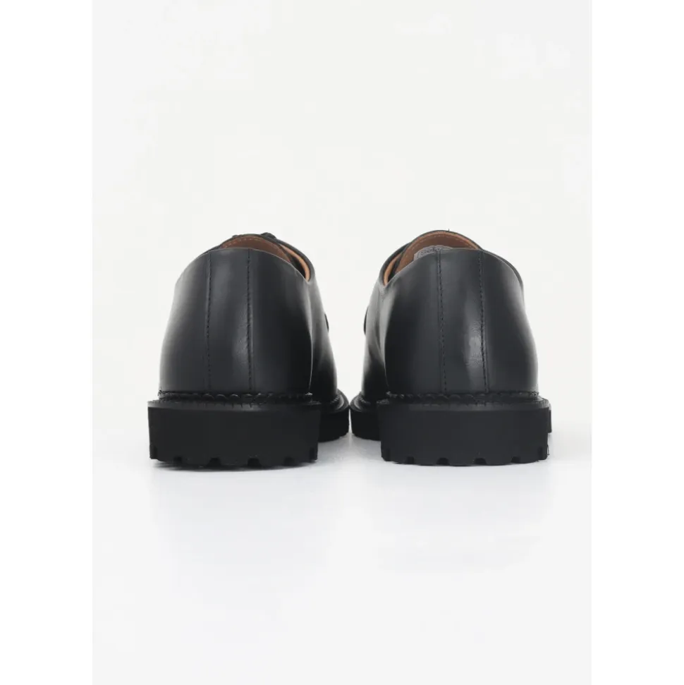 Schwarze flache Schuhe MOC-TOE vielseitiges Leder