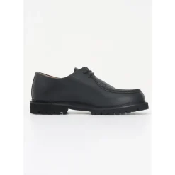 Schwarze flache Schuhe MOC-TOE vielseitiges Leder
