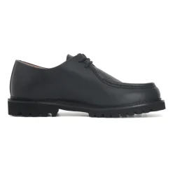 Schwarze flache Schuhe MOC-TOE vielseitiges Leder