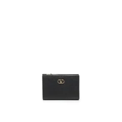Schwarze Flap French Geldbörse