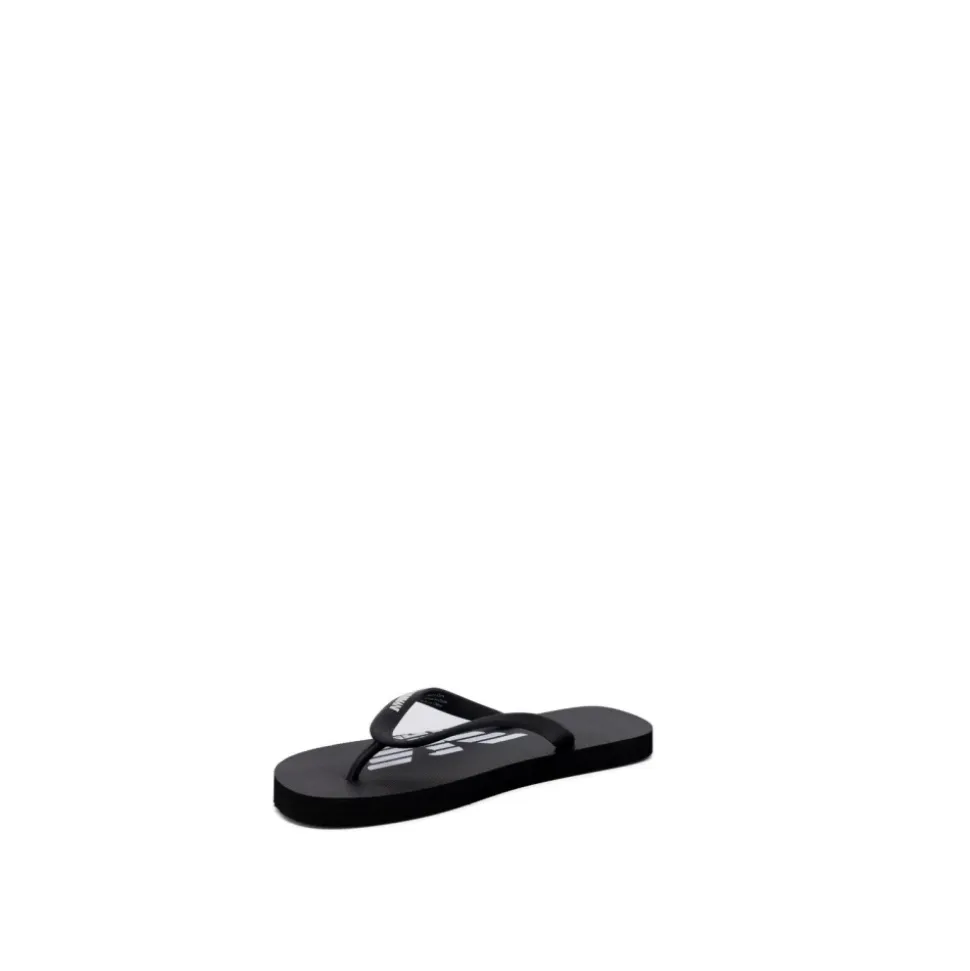 Schwarze Flip Flops mit EA-Logo