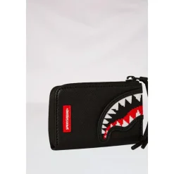 Schwarze Fly Knit Mund Brieftasche