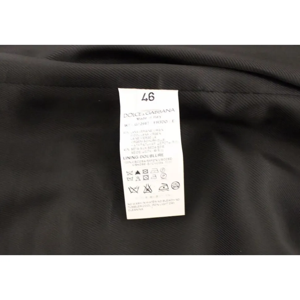 Schwarze Gestreifte Woll Seiden Kleid Weste