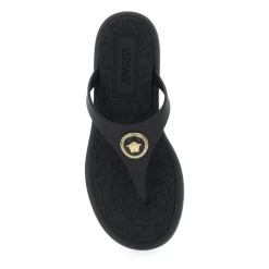 Schwarze Gummislider Sandalen