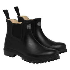 Schwarze Gummistiefel mit mittlerem Schnitt