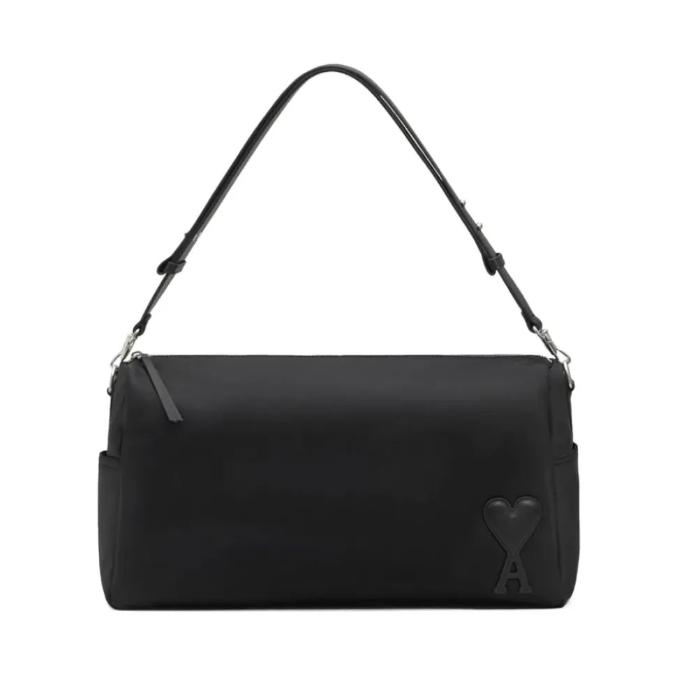 Schwarze Heart Logo Bum Bag