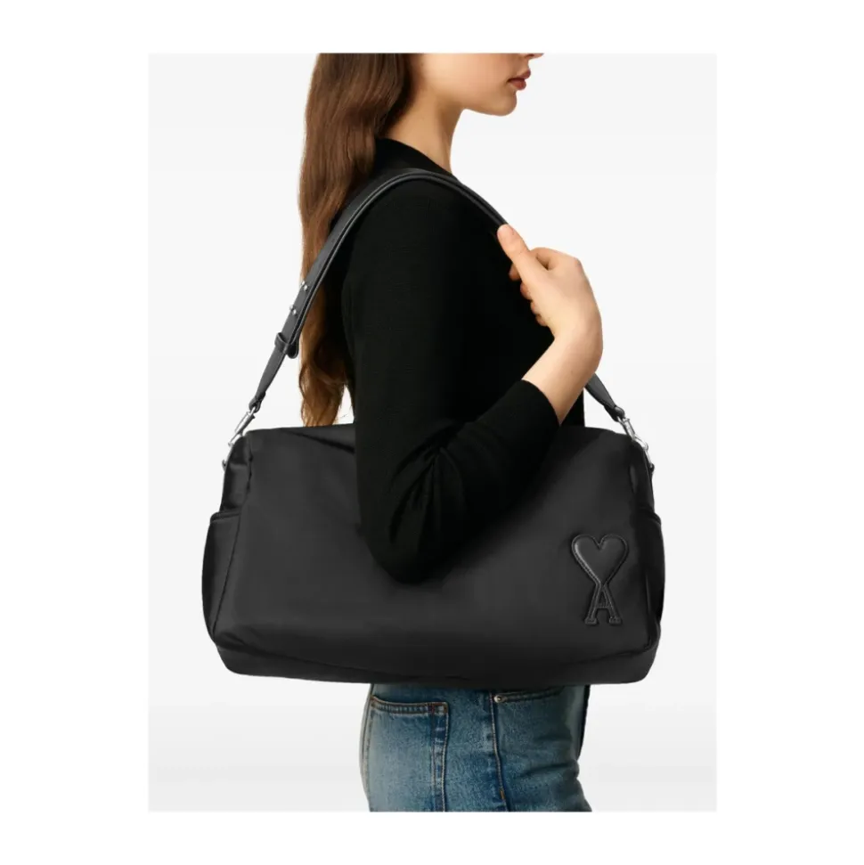Schwarze Heart Logo Bum Bag