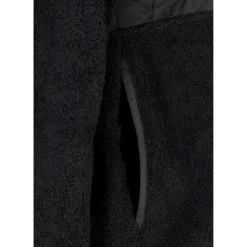 Schwarze Hybrid-Kapuzenjacke mit Sherpa-Isolierung