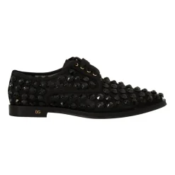 Schwarze Juwelen Schnürschuhe