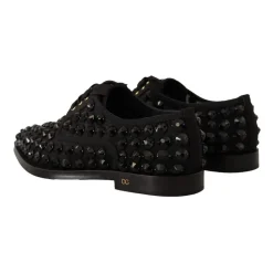 Schwarze Juwelen Schnürschuhe