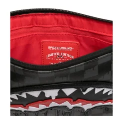Schwarze Karierte Haizahn Tasche