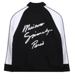 Schwarze Kinderjacke mit weißem Kontrast