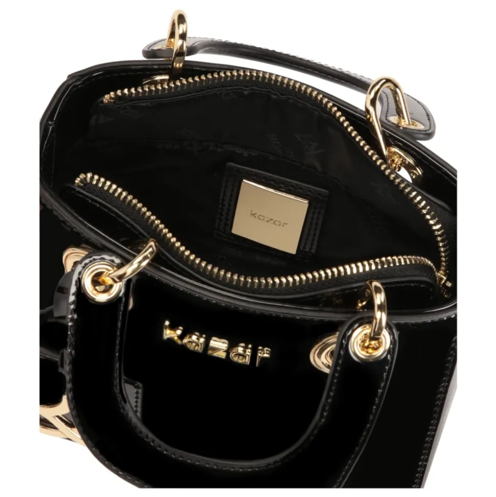 Schwarze Lack Mini Tasche