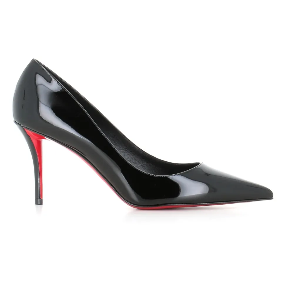 Schwarze Lackleder High Heels