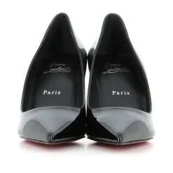 Schwarze Lackleder High Heels