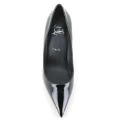 Schwarze Lackleder High Heels
