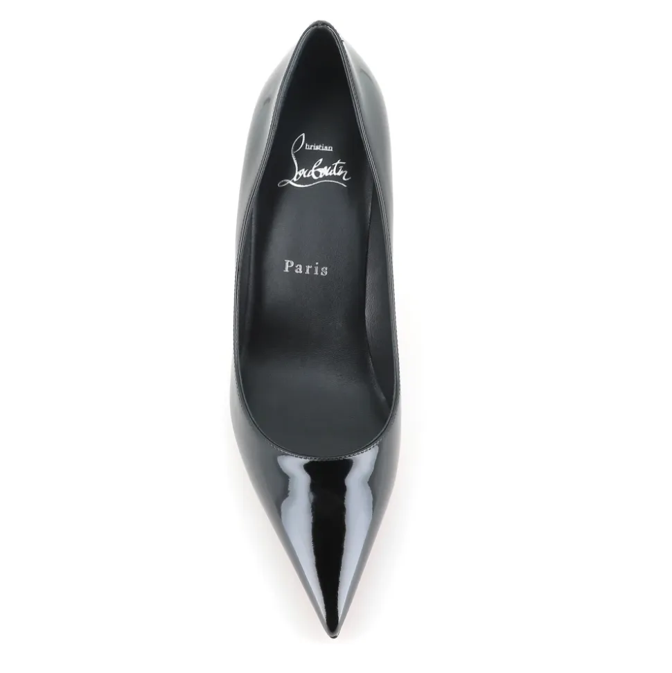 Schwarze Lackleder High Heels