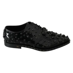 Schwarze Lackleder Schnürschuhe