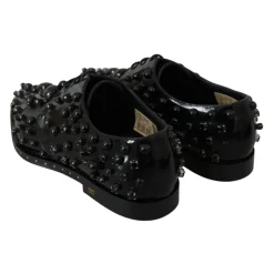 Schwarze Lackleder Schnürschuhe