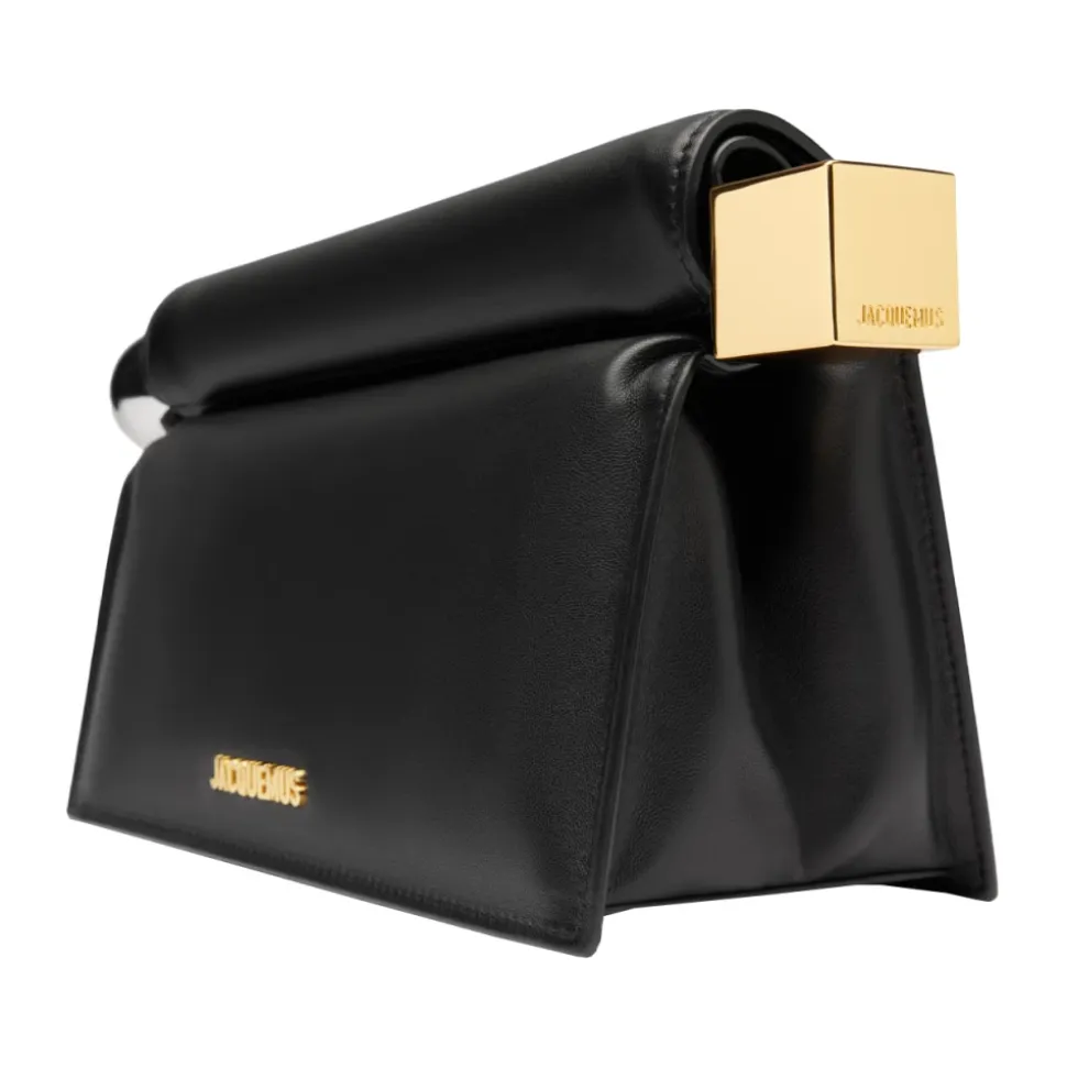 Schwarze Lamm Crossbody Tasche