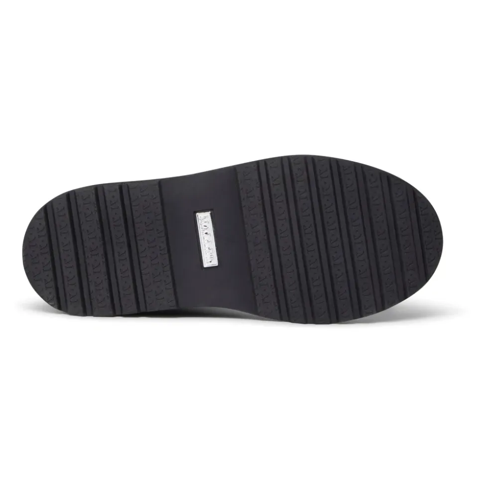 Schwarze Leder Chelsea Stiefel