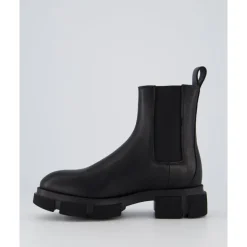 Schwarze Leder Damen Stylische Schuhe