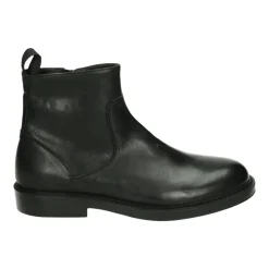 Schwarze Leder Herrenstiefel