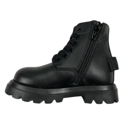 Schwarze Leder Kinder Stiefeletten