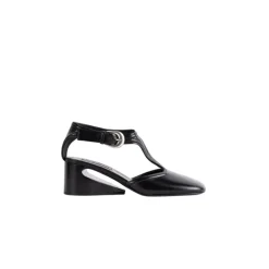 Schwarze Leder Mary Jane Babys