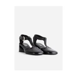 Schwarze Leder Mary Jane Babys