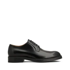 Schwarze Leder Schnürschuhe Stilvoll