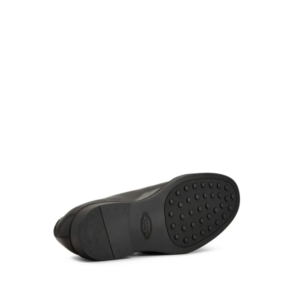 Schwarze Leder Schnürschuhe Stilvoll