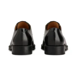 Schwarze Leder Schnürschuhe Stilvoll