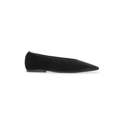 Schwarze Leder Slip-On Schuhe