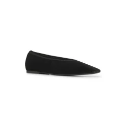 Schwarze Leder Slip-On Schuhe