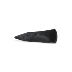 Schwarze Leder Slip-On Schuhe