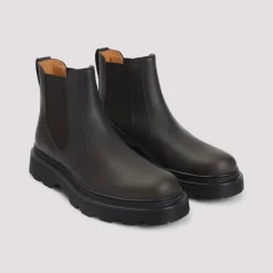 Schwarze Leder Stiefeletten Stilvoll