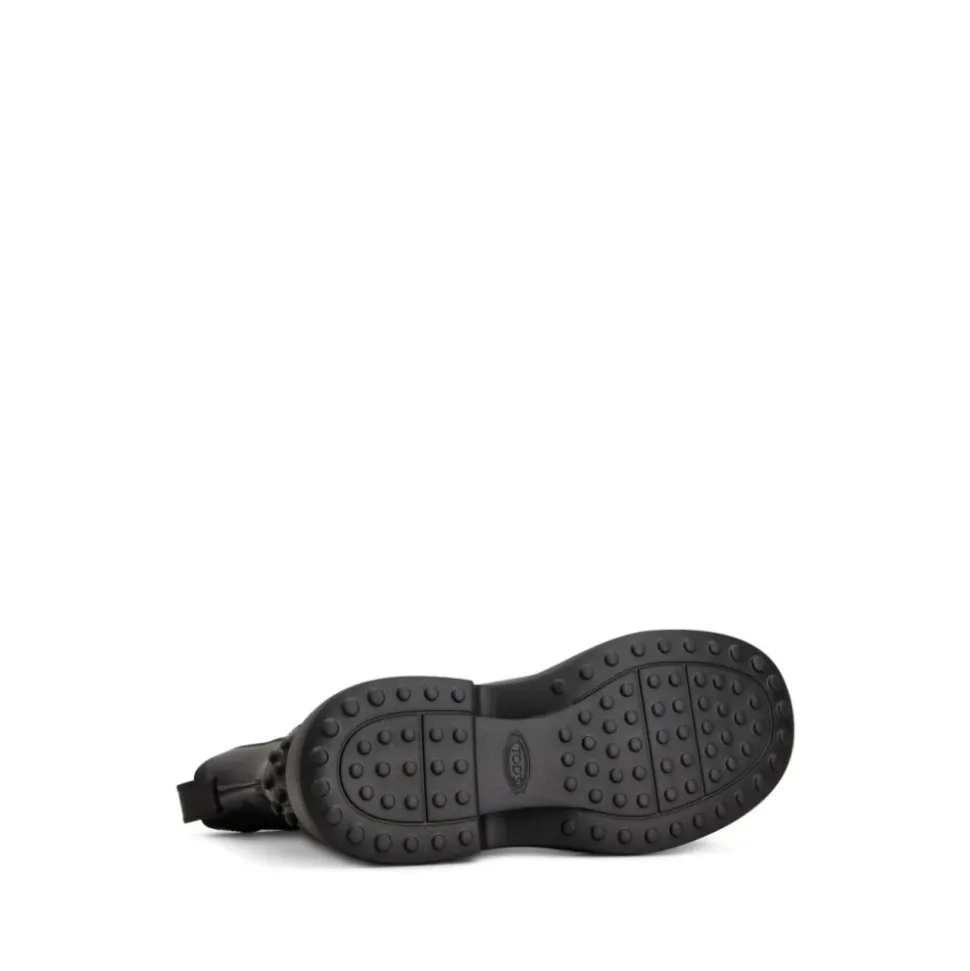 Schwarze Leder Stiefeletten Stilvoll
