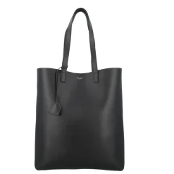 Schwarze Lederhandtasche Bold Shopping Bag