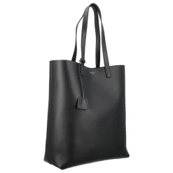 Schwarze Lederhandtasche Bold Shopping Bag