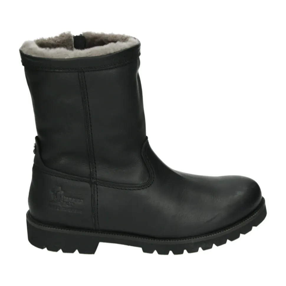Schwarze Leder-Herrenstiefel