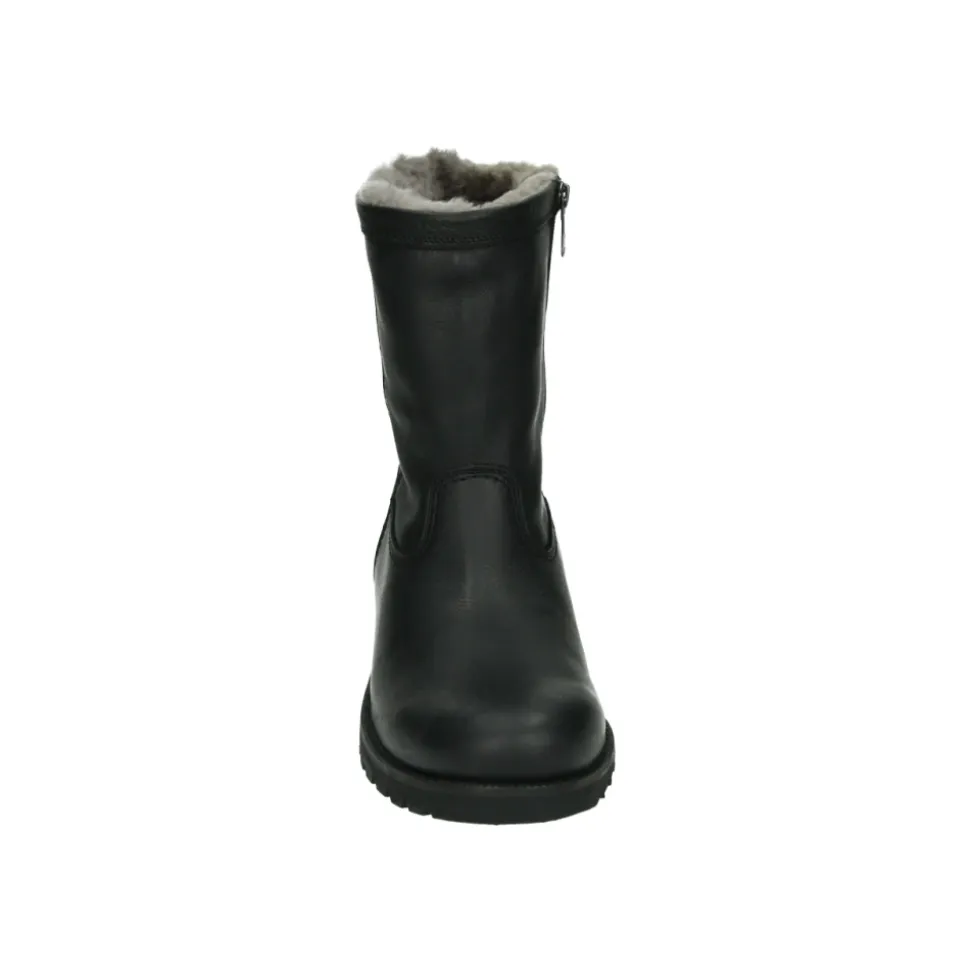 Schwarze Leder-Herrenstiefel